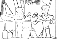 Фараон приносит в жертву вино.