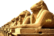 Все Древнеегипетские храмы начинались с аллеи сфинксов